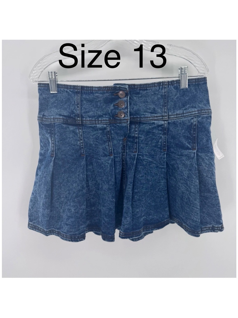 Denim Mini Skirt in Dark Blue - Size 13